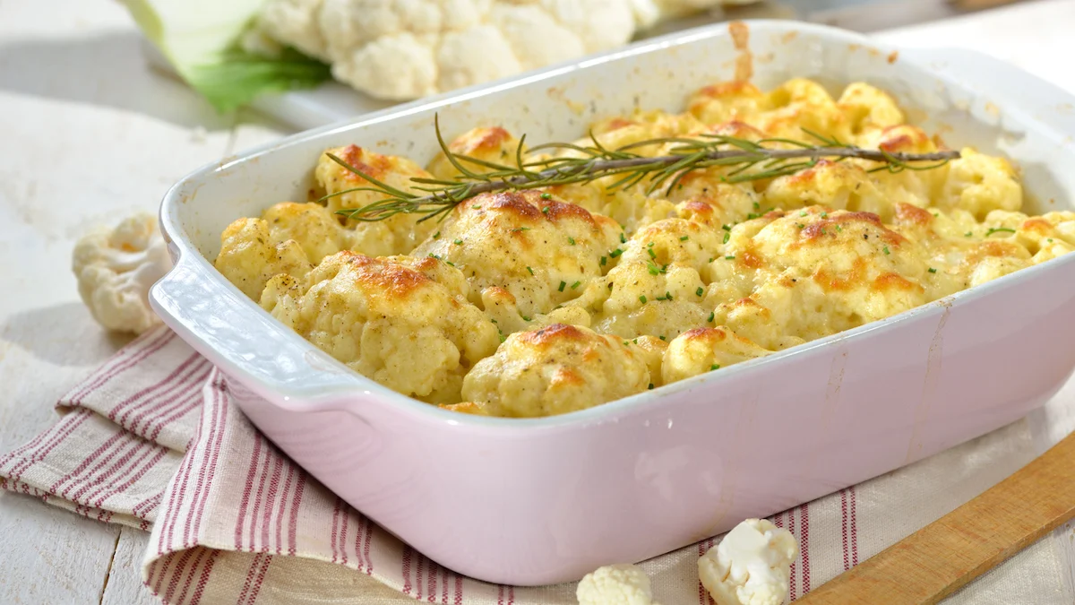 Gratin de chou-fleur, pommes de terre et poisson - Miss Économe