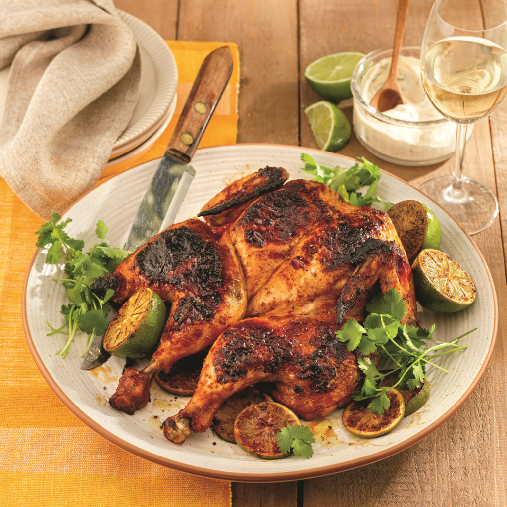 Poulet au chili en crapaudine, sauce à la lime - Miss Économe