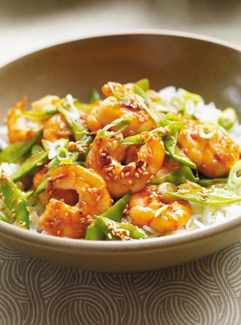 Sauté de crevettes au sésame - Miss Économe