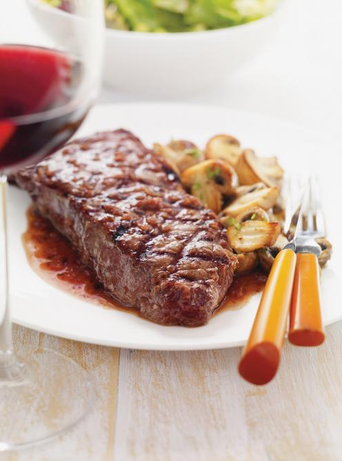 Bifteck sauce au vin rouge - Miss Économe