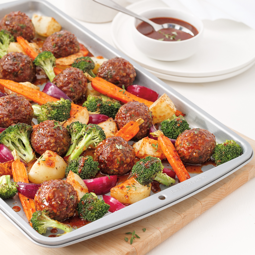 Boulettes moutarde et miel sur la plaque - Miss Économe