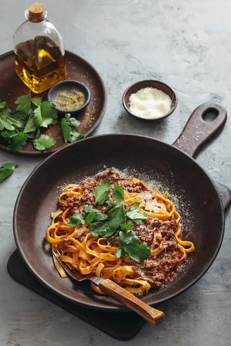Parpadelles aux légumes et boeuf effiloché - Miss Économe