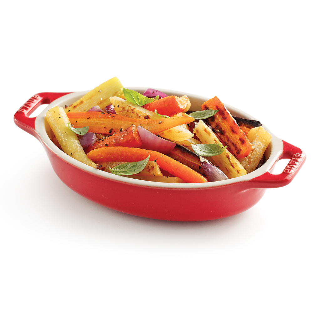 Carottes et rutabaga rôtis au basilic - Miss Économe