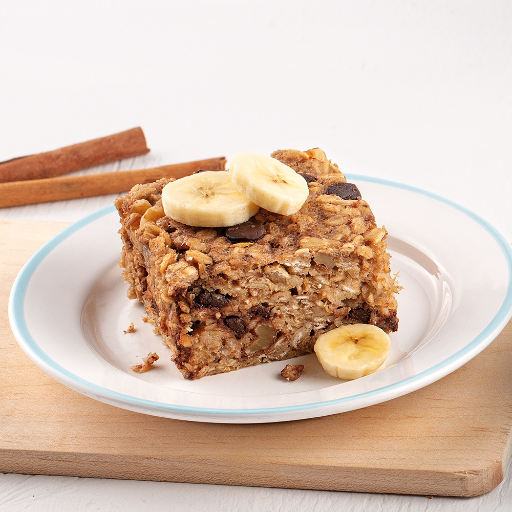 Carrés déjeuner au gruau à saveur de pain aux bananes - Miss Économe