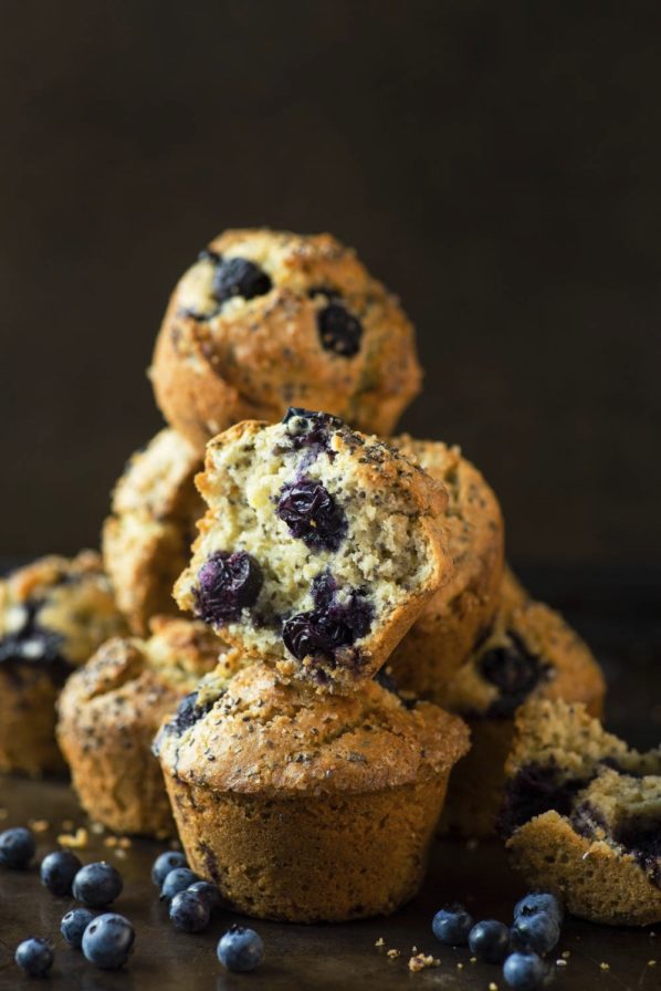 Muffins aux bleuets et graines de chia - Miss Économe