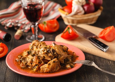 Casserole de hauts de cuisses de poulet et tomates - Miss Économe