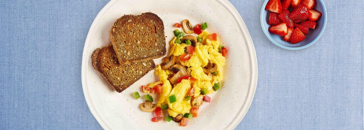 Oeufs brouillés aux légumes - Miss Économe