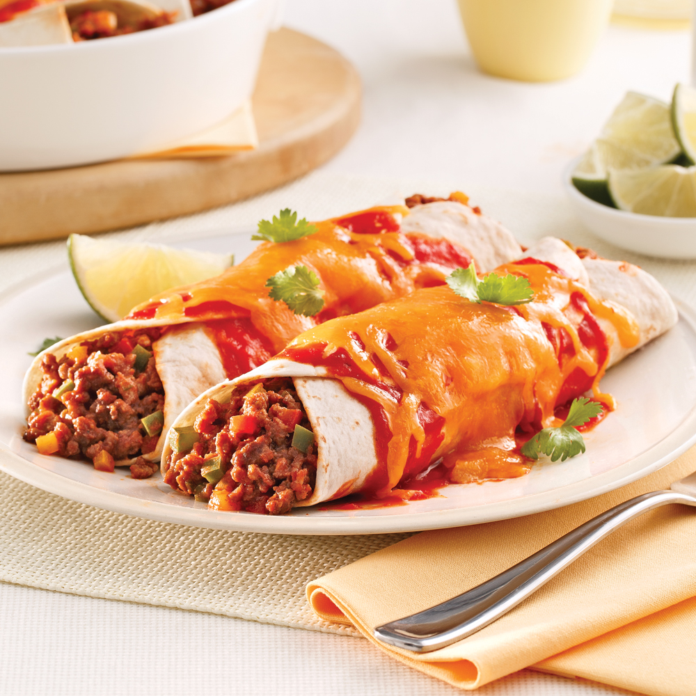 Enchiladas au boeuf haché - Miss Économe