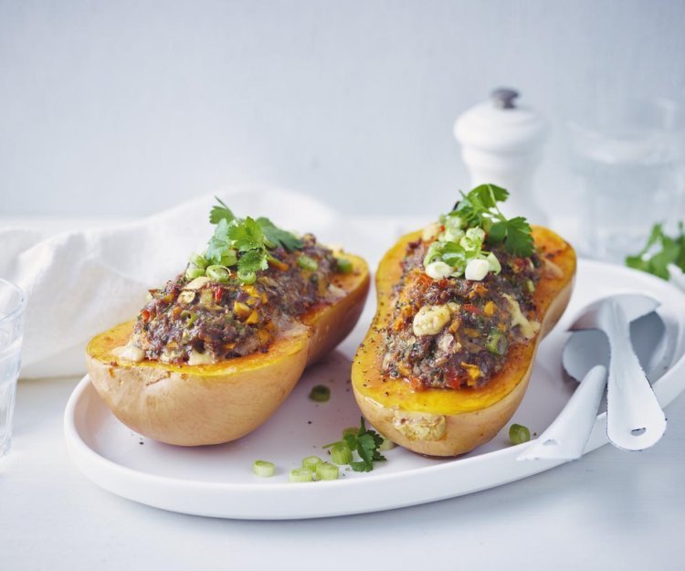Butternut farcie au boeuf haché - Miss Économe