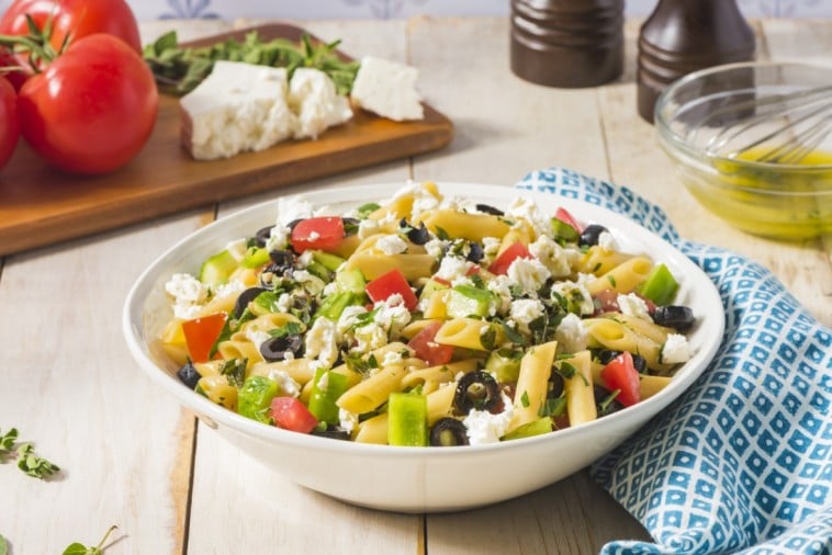 Salade de pâtes à la grecque - Miss Économe