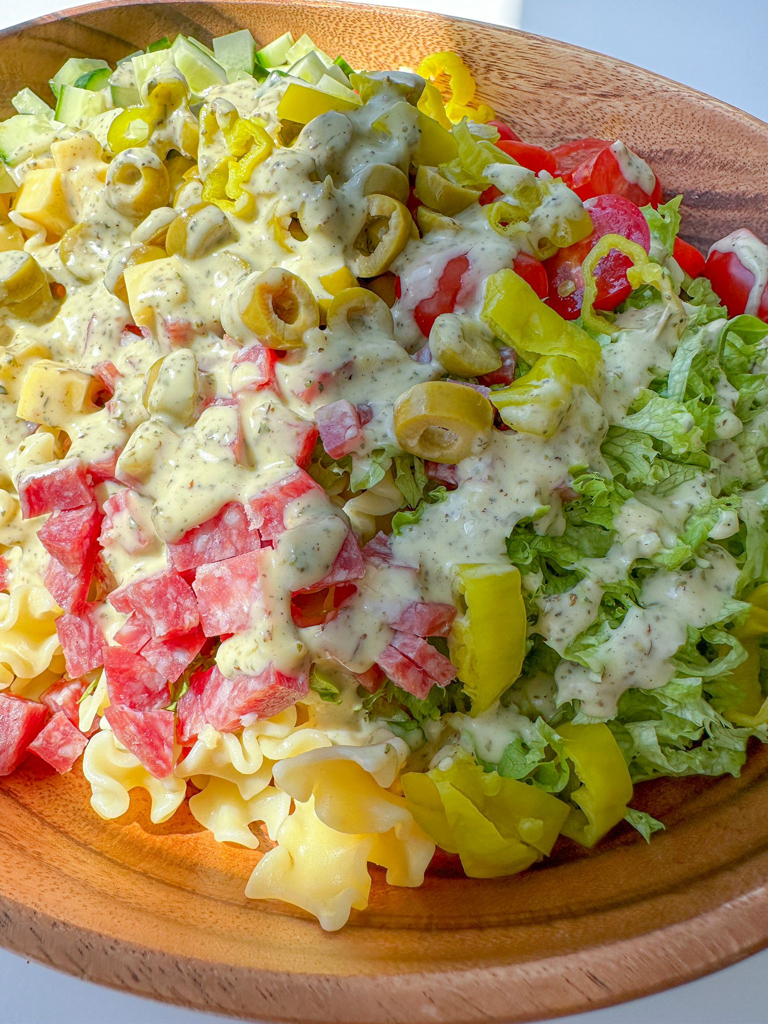 Grinder Pasta Salad - Miss Économe