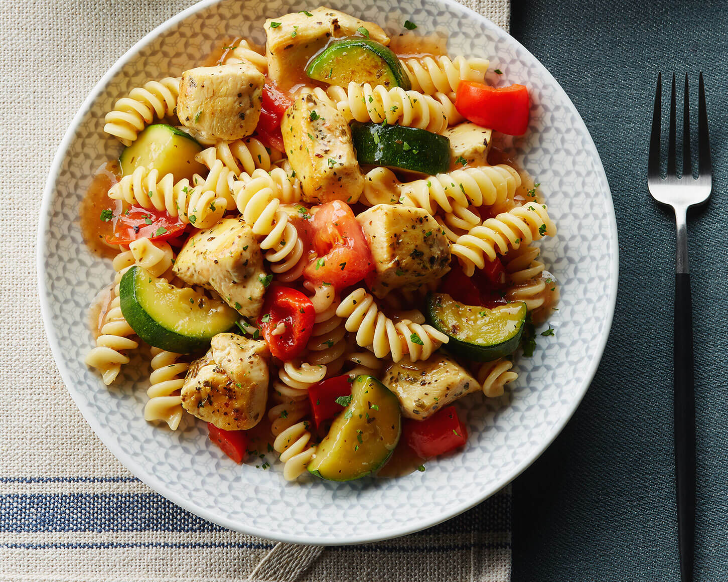 Pâtes au poulet méditerranéen en casserole - Miss Économe