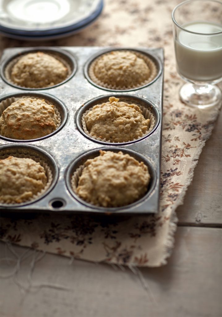 Muffins au gruau et aux pommes - Miss Économe