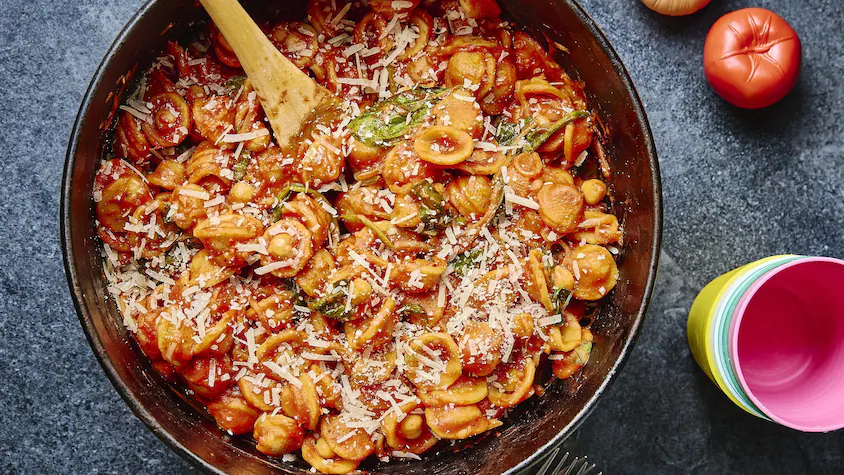One pot pasta e ceci (pâtes aux pois chiches) - Miss Économe