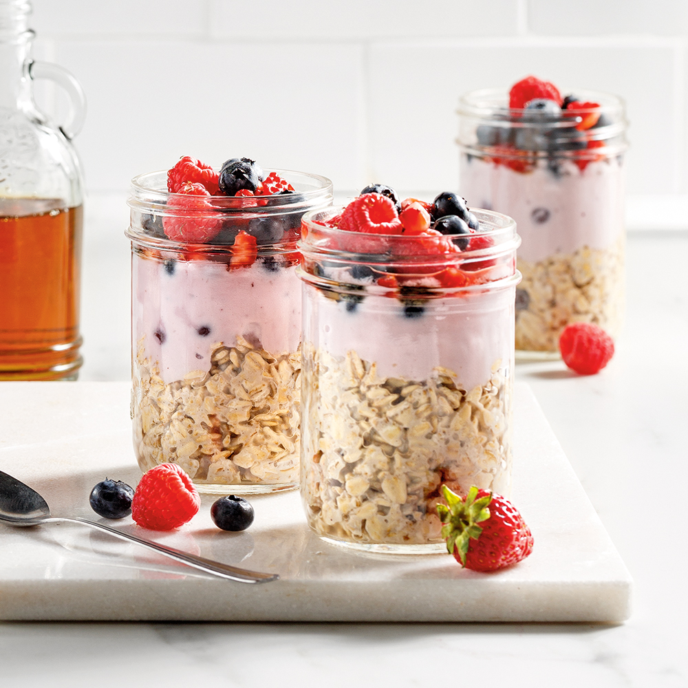 Overnight oats style parfait aux fruits - Miss Économe