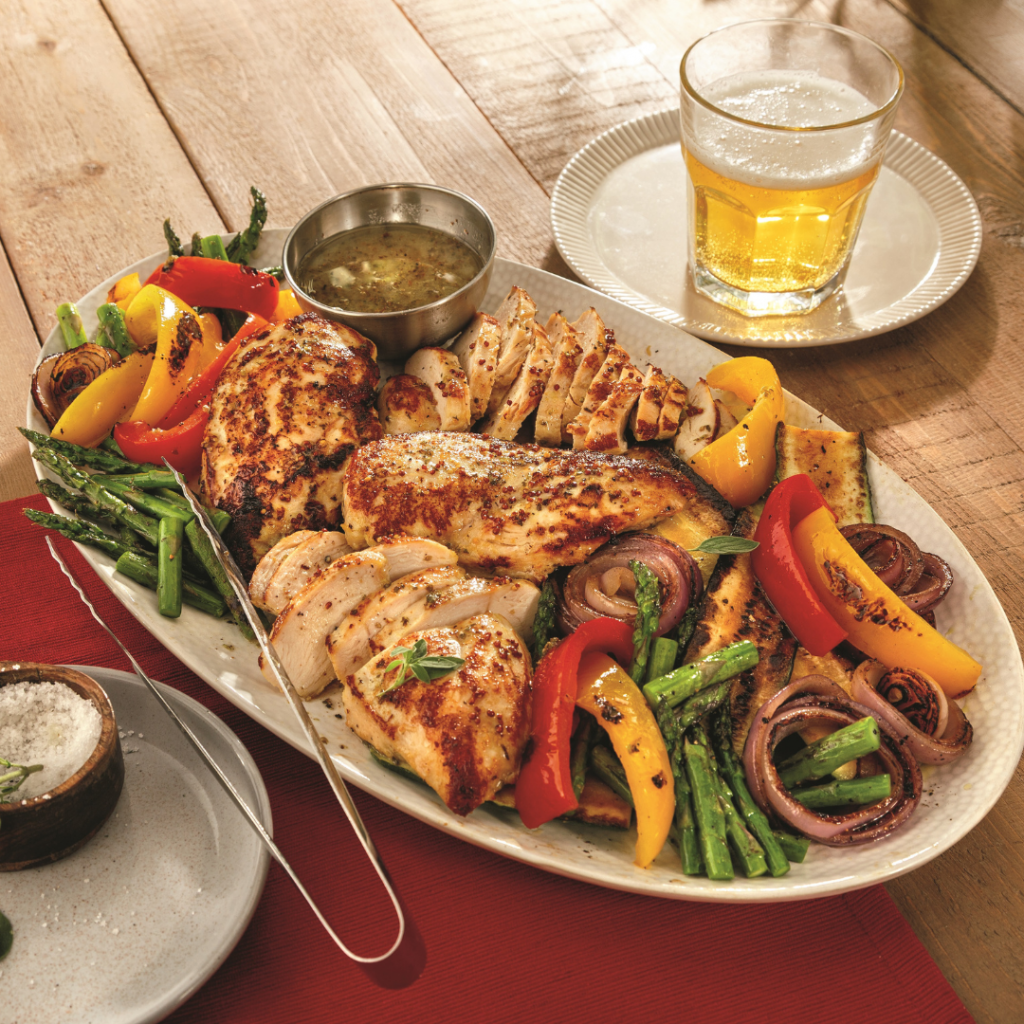 Plateau de poulet à la moutarde et légumes sautés - Miss Économe