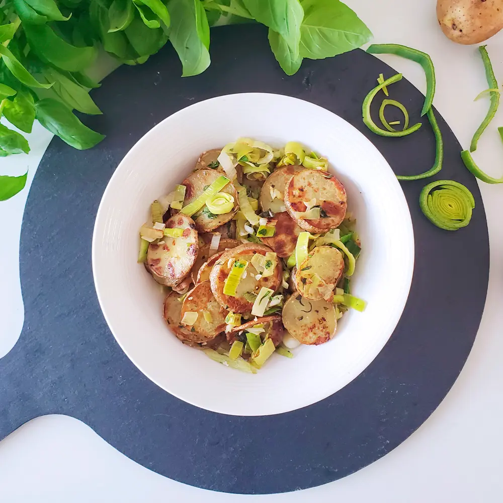 Pommes de terre sautées avec poireaux - Miss Économe
