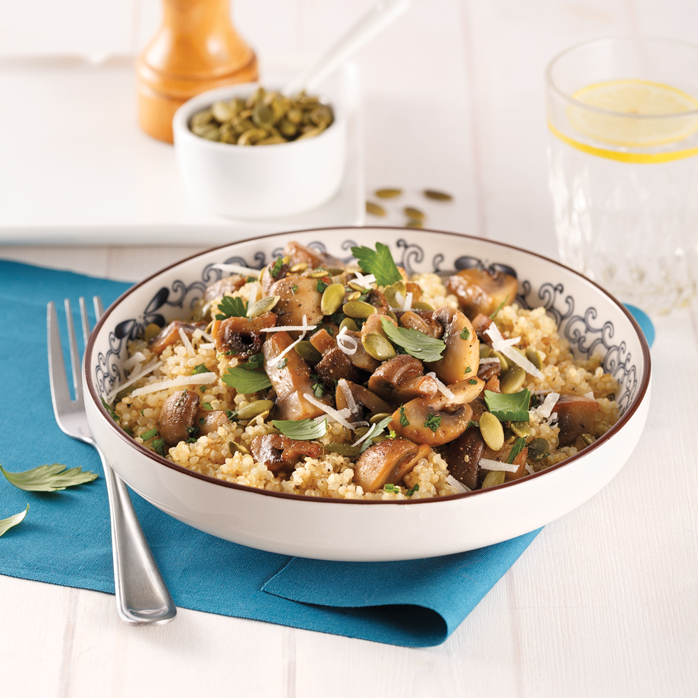 Quinoa aux champignons - Miss Économe