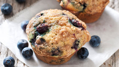 Muffins surprises aux bleuets - Miss Économe