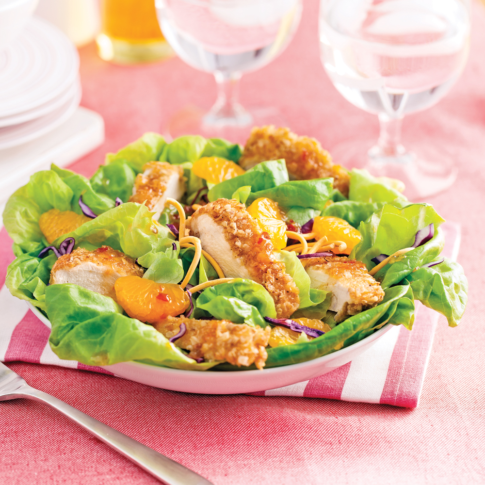 Salade thaï au poulet croustillant - Miss Économe