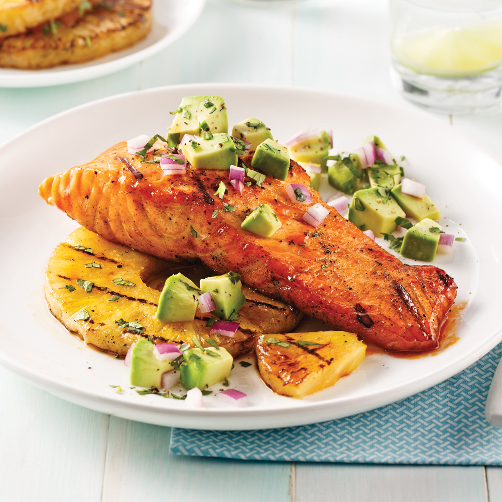 Saumon grillé et salsa d’avocat - Miss Économe