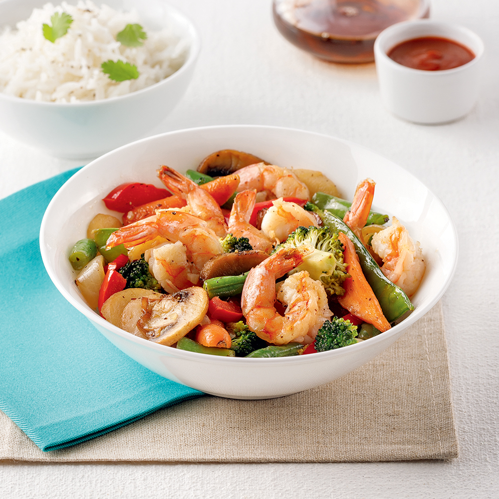 Sauté de crevettes au sésame - Miss Économe