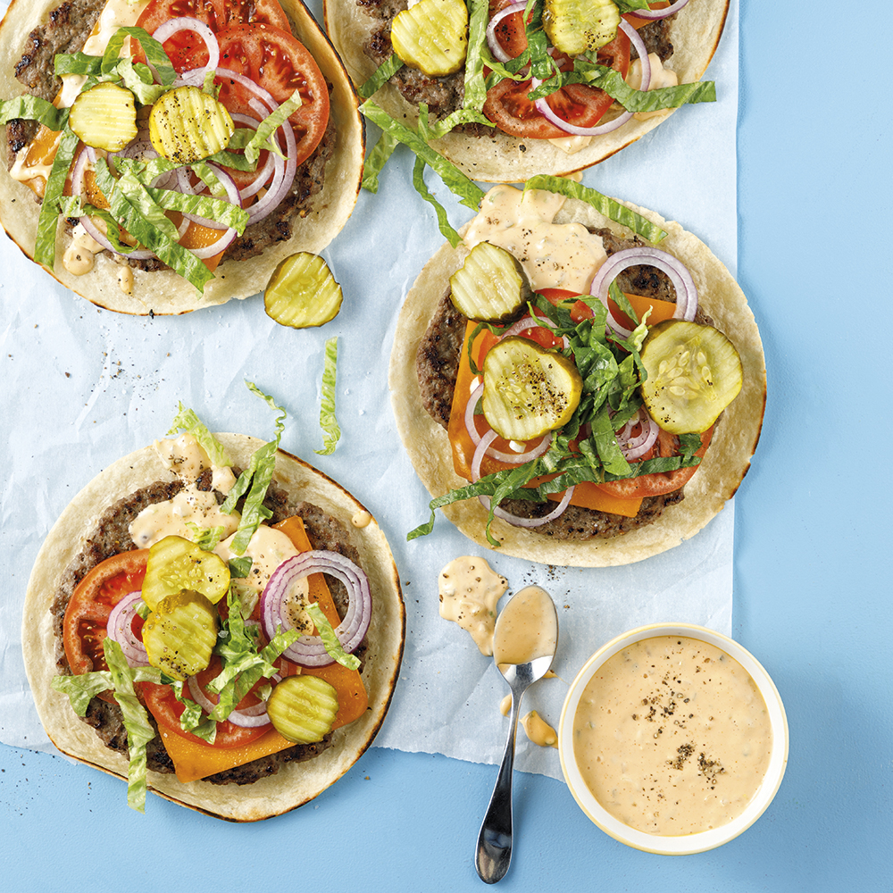 Smash burger sur tortillas - Miss Économe