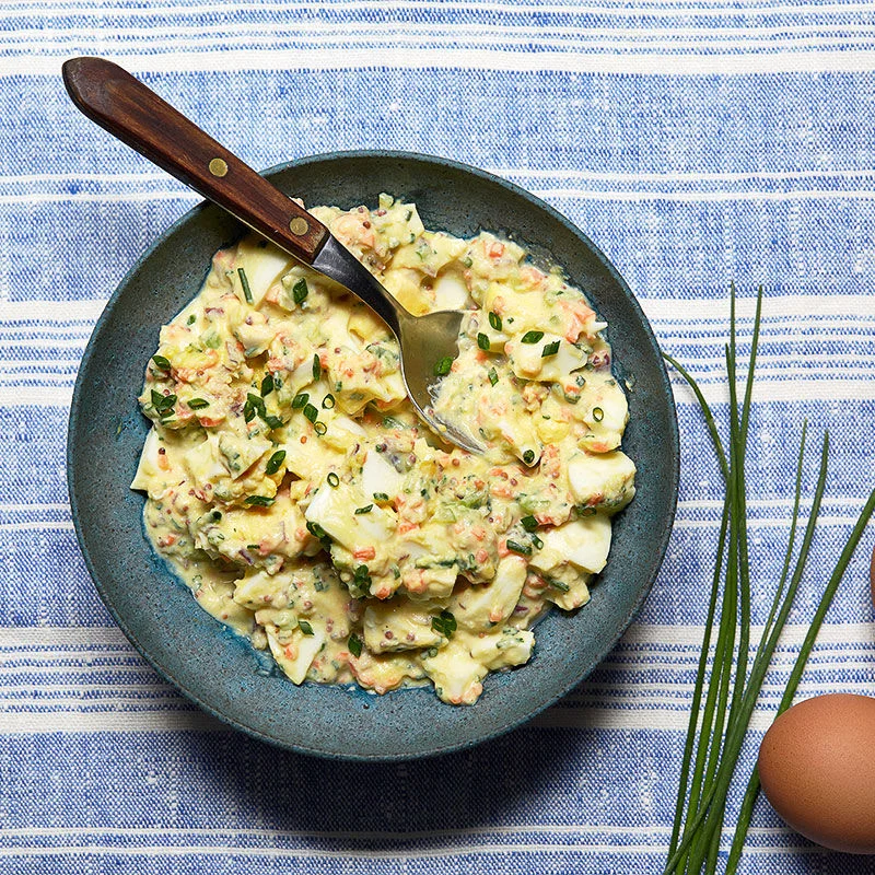 Salade aux oeufs sans mayo - Miss Économe