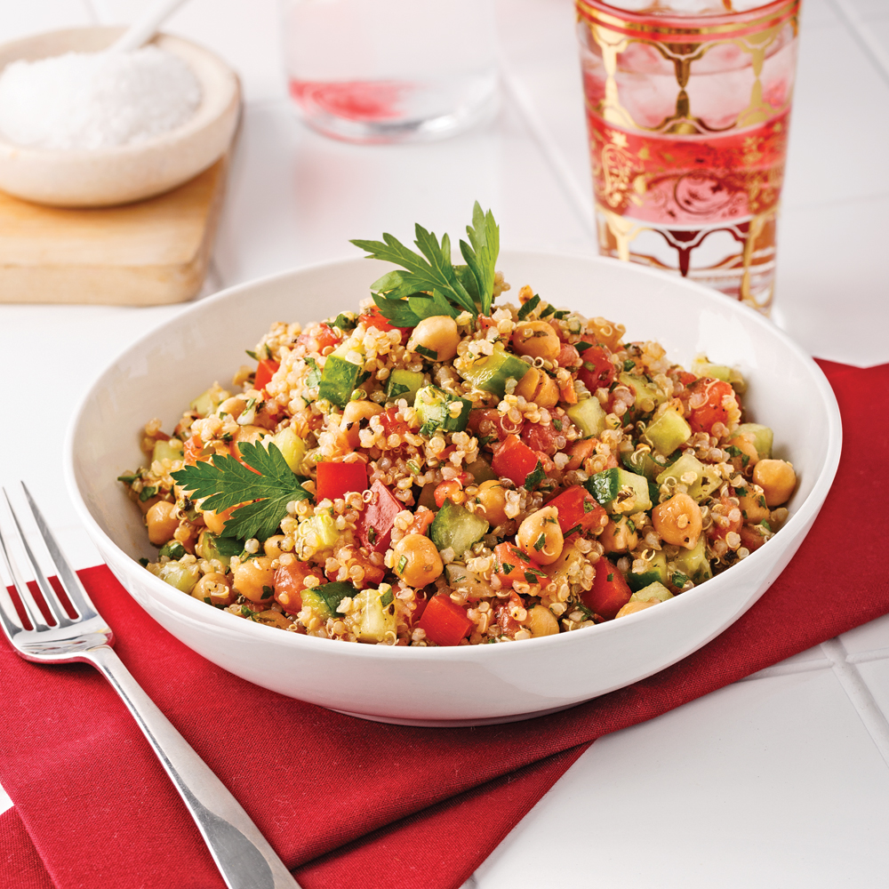 Taboulé au quinoa et pois chiches - Miss Économe