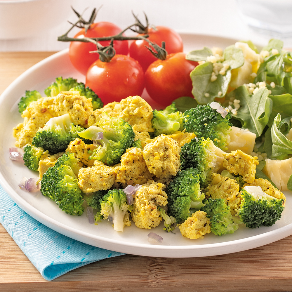 Tofu brouillé au brocoli - Miss Économe